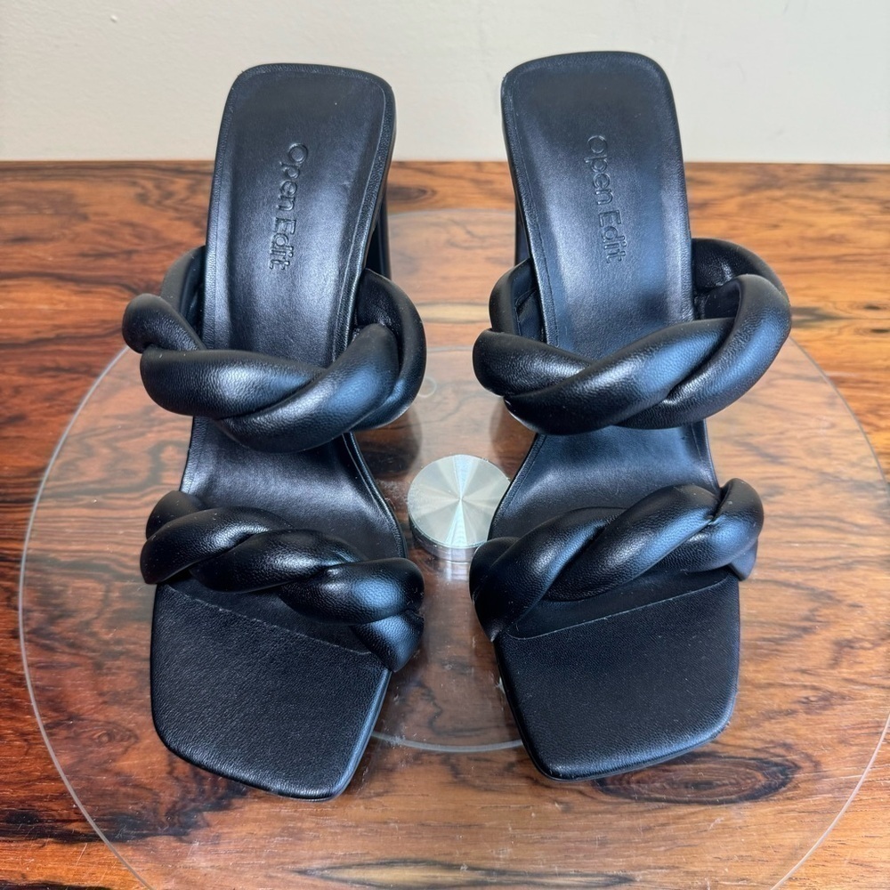 Open Edit Remmy Twist Sandal in black